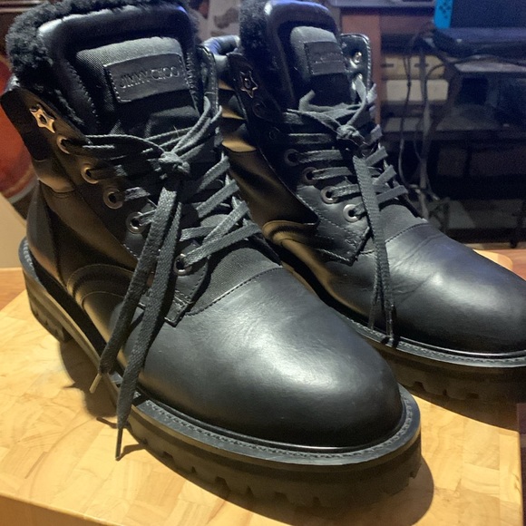 Jimmy Choo Shearling / Fur Boots Size 10.5 NEVER WORN - Picture 2 of 15